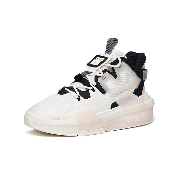 Anta Badass 3.0 Water Lily Fabric Synthetic Leather Нескользящие износостойкие низкие кроссовки женские кроссовки белые розовые 122138081-3