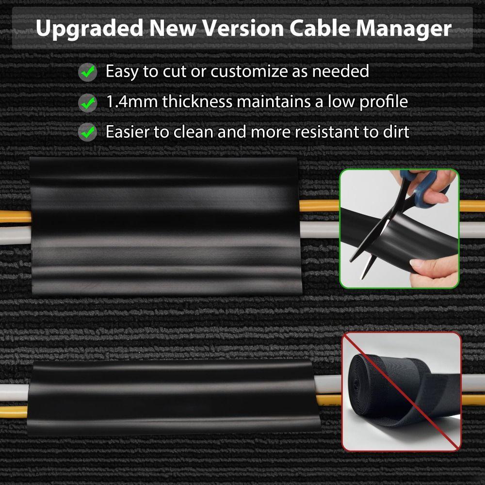 Самоклеящаяся настенная прокладка для кабелей Ethernet из ПВХ, профессиональная прокладка для управления линиями в офисе