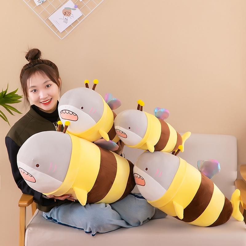 Bee Shark Plush Toy Funny Stuffed Animal Pillow Gift