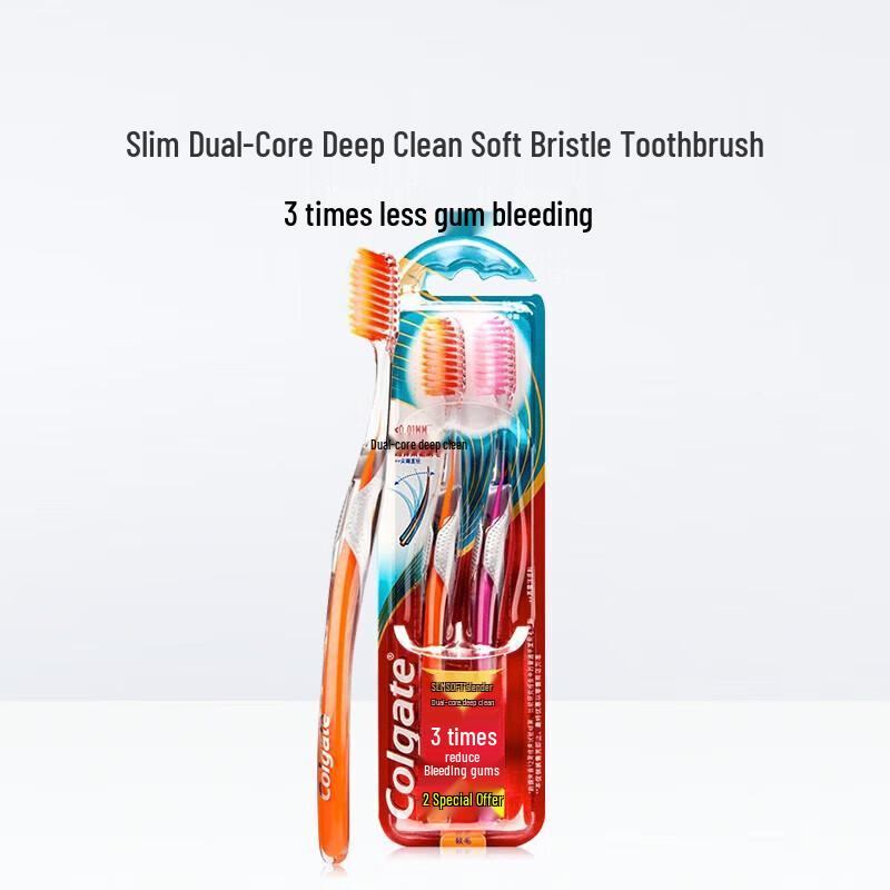 Colgate Slimsoft Dual Core Deep Clean Toothbrush 8-Pack