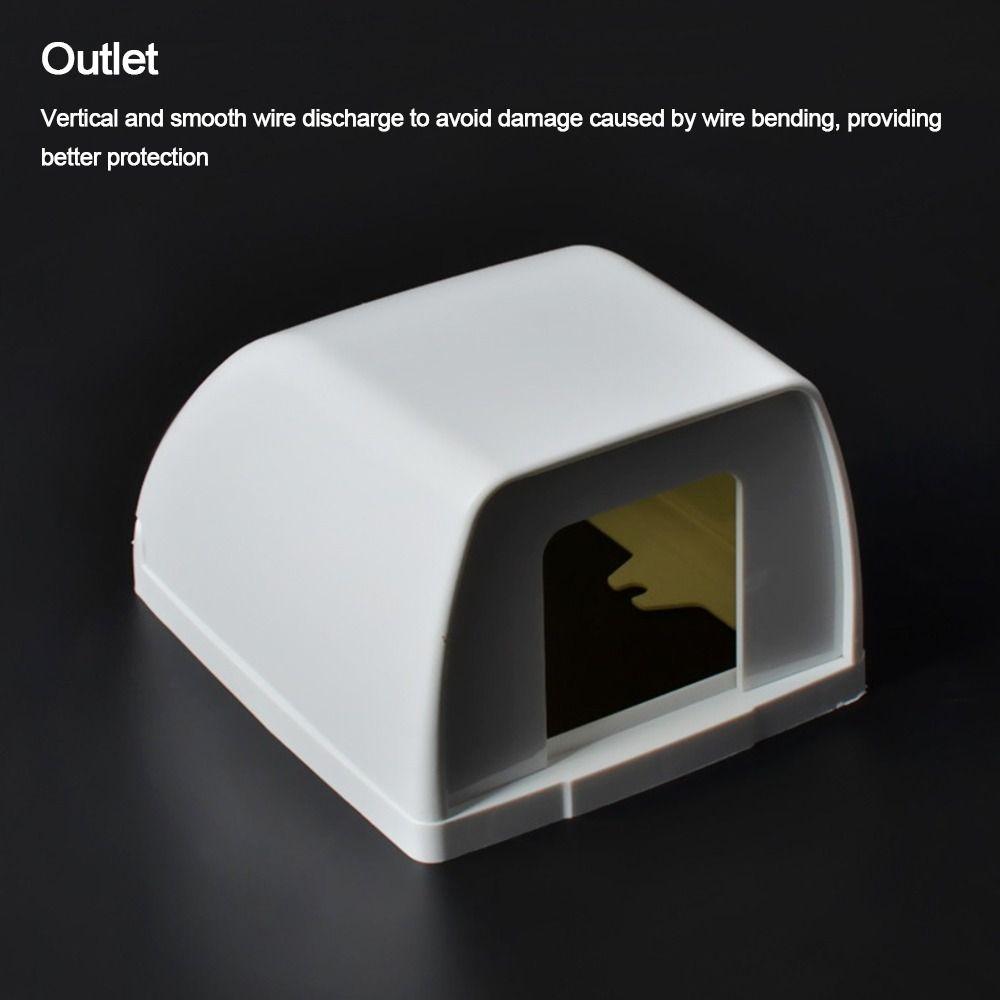 Plastic Socket Waterproof Box Self-Adhesive Electric Plug Cover Switch Protective Cover Bathroom