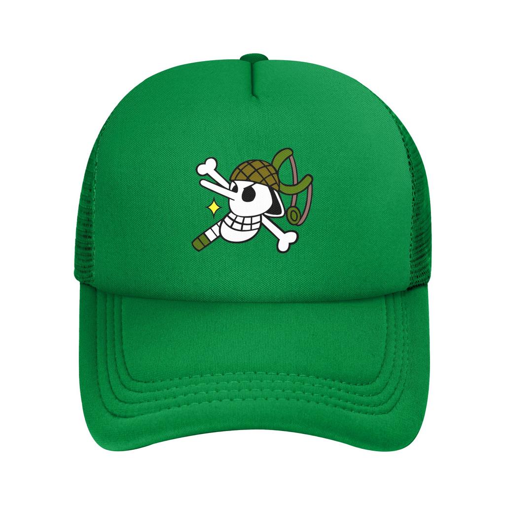 Mihawk  onepieces  Flag Trucker Hat Unisex Sport  Mesh Baseball Cap Polyester Adjustable Sports Cap