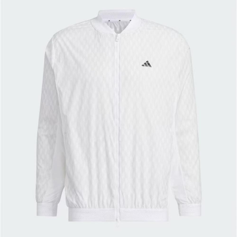Adidas Golf 24 YearS Men S Lightweight Printed Woven Jacket In6666 White