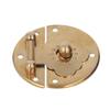 Round Embossing Copper Hasp Retro Wooden Box Lock Clasp Decorative Hasps for Wedding Card Boxes Wine Boxes Brass