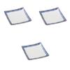 Setomonohonpo Set of 3 Aijukusa Square Plates X X Ceramic Square Plates (Setomonohonpo) 4.0 [12.5 12.5 2cm]