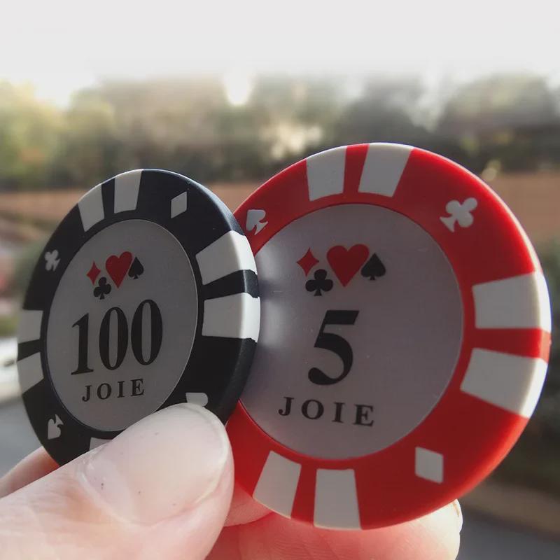 Фишки для покера Texas Hold'em Clay, 14 г, гладкие края, яркие цвета для легкой идентификации