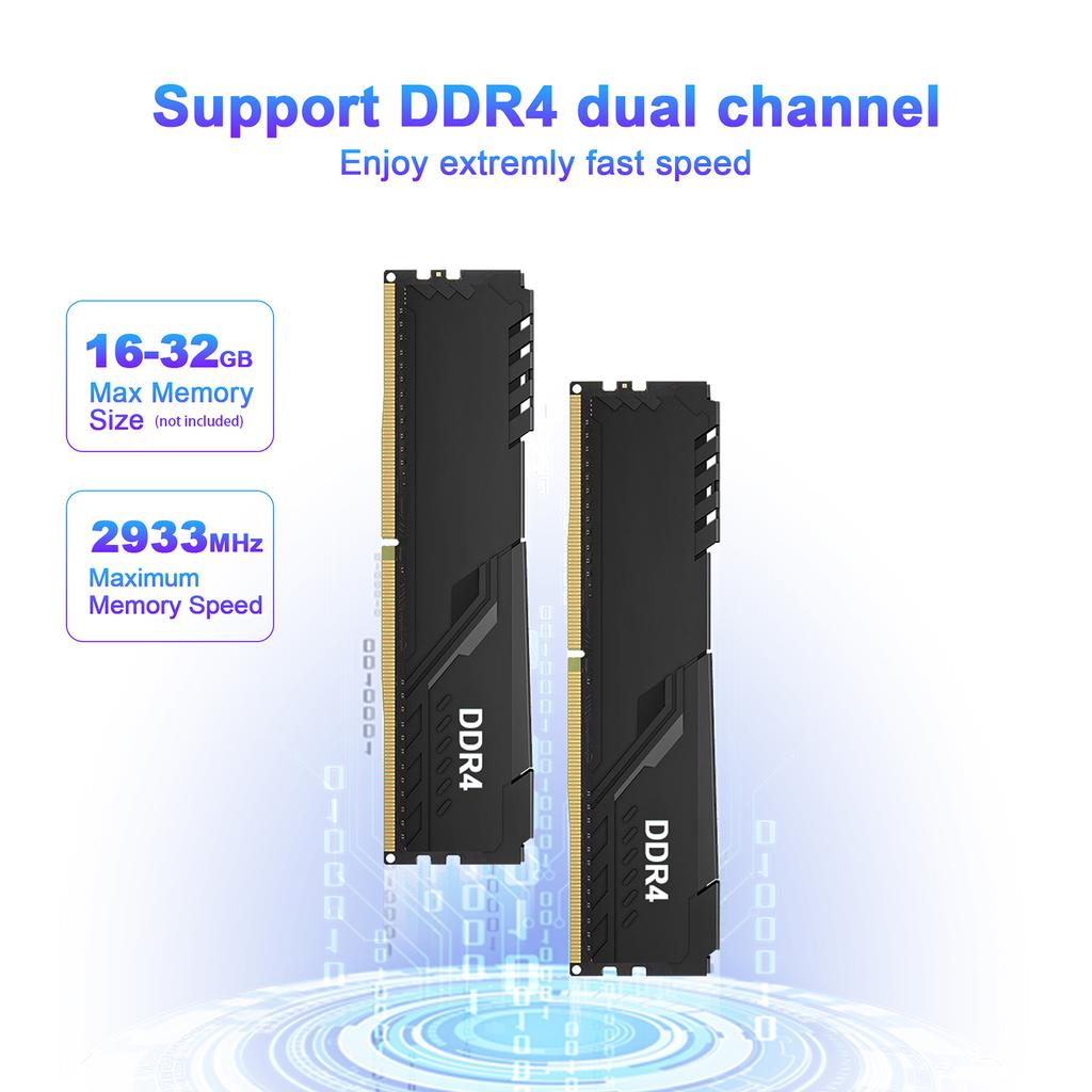 GX59 Mini PC Desktop Computer for Intel Celeron N5095 Processor 4 Core 2.9GHz with Triple Display Type C WiFi 5