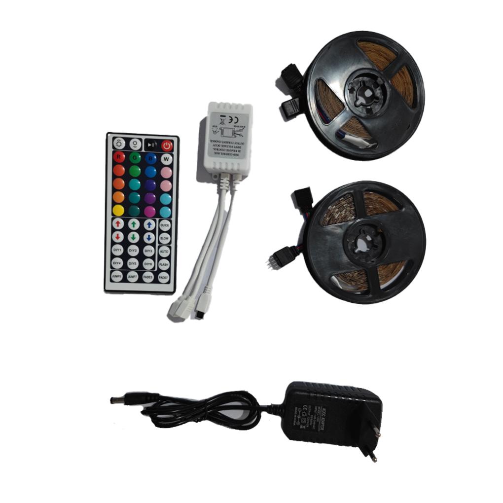 5/10M RGB светодиодные ленты водонепроницаемые 5/10/15M светодиодные фонари 44-кнопочный ИК-контроллер