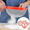 3Pcs Food Sieve Hanging Hole Design Mesh Scoop Strainer Lightweight Durable Filter Sieve for Home Kitchen