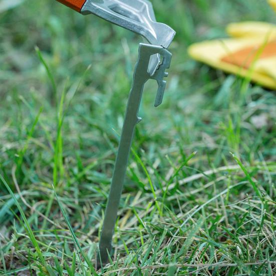6Pcs 20/35CM Camping Tent Stake Heavy Duty Stainless Steel Multi-functional Outdoor Garden Yard Tarp Canopy Windproof Ground Spike Metal Tent Peg