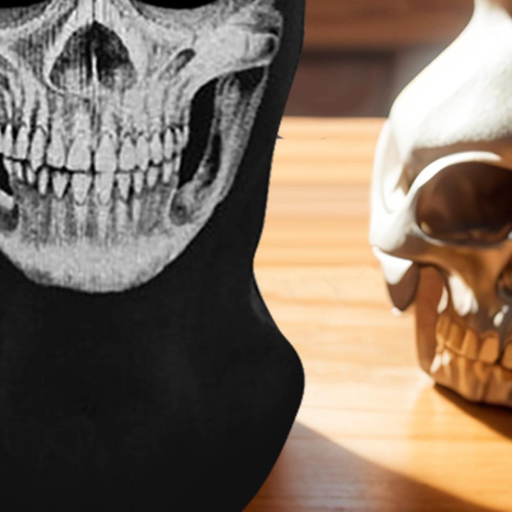 Хэллоуин Маска Привидения на Все Лицо Череп Страшное Привидение Скелет Мотоциклетная Велосипедная Маска-Балаклава для Хэллоуина Косплея Хэллоуин