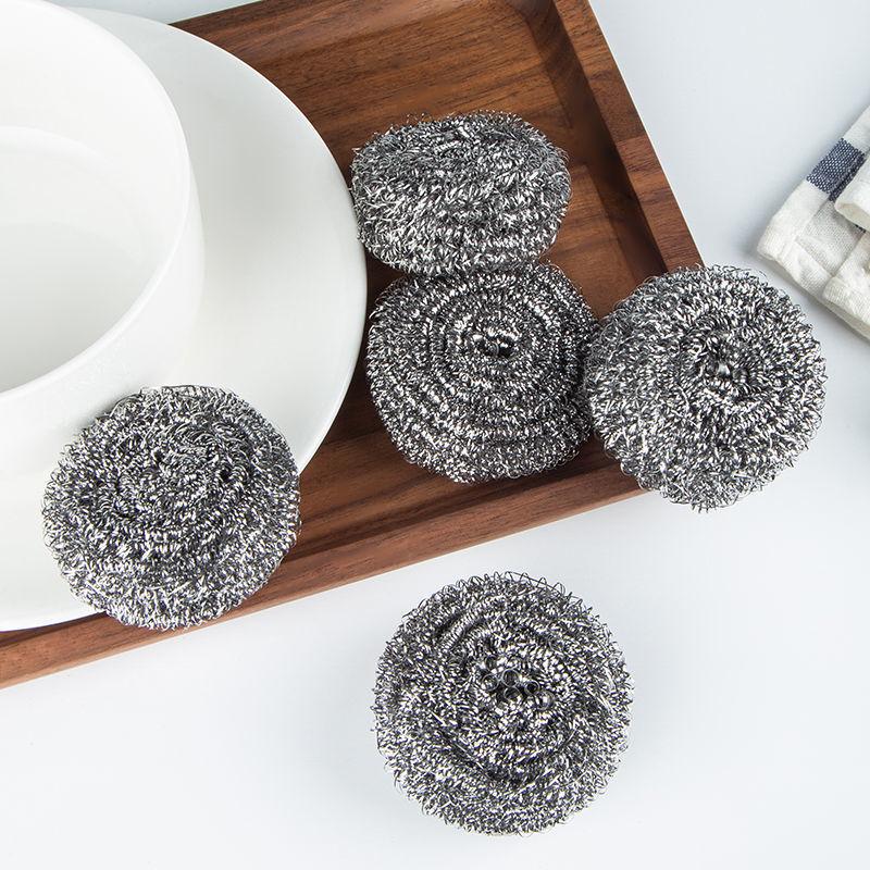 Stainless Steel Wool Cleaning Ball with Large Handle - Rust-Free, No Residue, Ideal for Washing Dishes and Pots