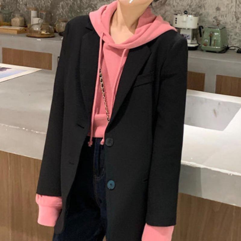 Женский однотонный пиджак с карманами, костюм с длинным рукавом, кардиган, разноцветные пиджаки цвета хаки, белый, розовый, пиджак