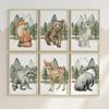 Bear Fox Rabbit Wolf Deer Raccoon Nursery Wall Art Canvas Painting Jungle Animal Posters And Prints Picture Baby Kids Room Decor