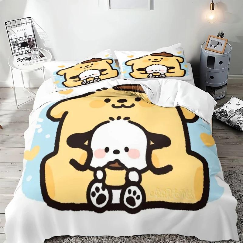 Постельное белье Sanrio Почакко Мультяшное Пододеяльник Покрывало Чехол на одеяло Наволочка Комплекты из 2-3 предметов Детский Взрослый Размер