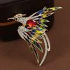 Multicolor Crystal Phoenix Brooch Pin For Women Men Enamel Flying Beauty Bird Party Office Accessories Gifts