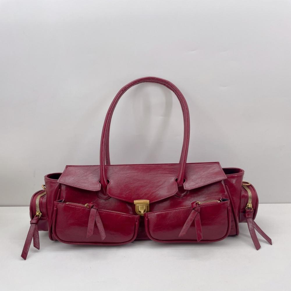 SHELKSBAG Ретро Качественная Сумка-Клатч Женские Мотоциклетные Сумки Многокарманная Роскошная Дизайнерская Модная Универсальная Сумка под Мышку для Женщин