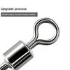 Barrel Fishing Fishing Gear Ring Swivel Connector Ball Bearing Barrel Fishing Rolling Swivel