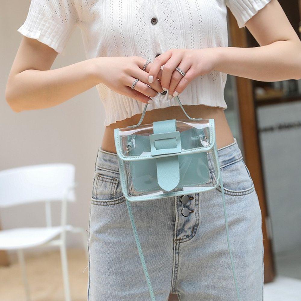 Jelly Bag Transparent Ins Style Women Handbag Crossbody Bag Shoulder Messenger Small Square Bag