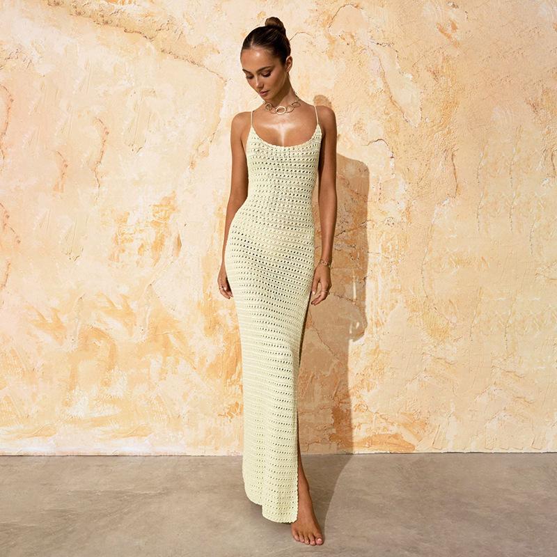 Летняя новая пляжная юбка женская однотонная сексуальная вязаная пляжная бикини купальник блузка солнцезащитная одежда