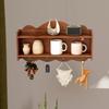 Floating Shelves Antique Shelf Multifunction Sturdy Practical Ornaments Display Stand Key and Cup
