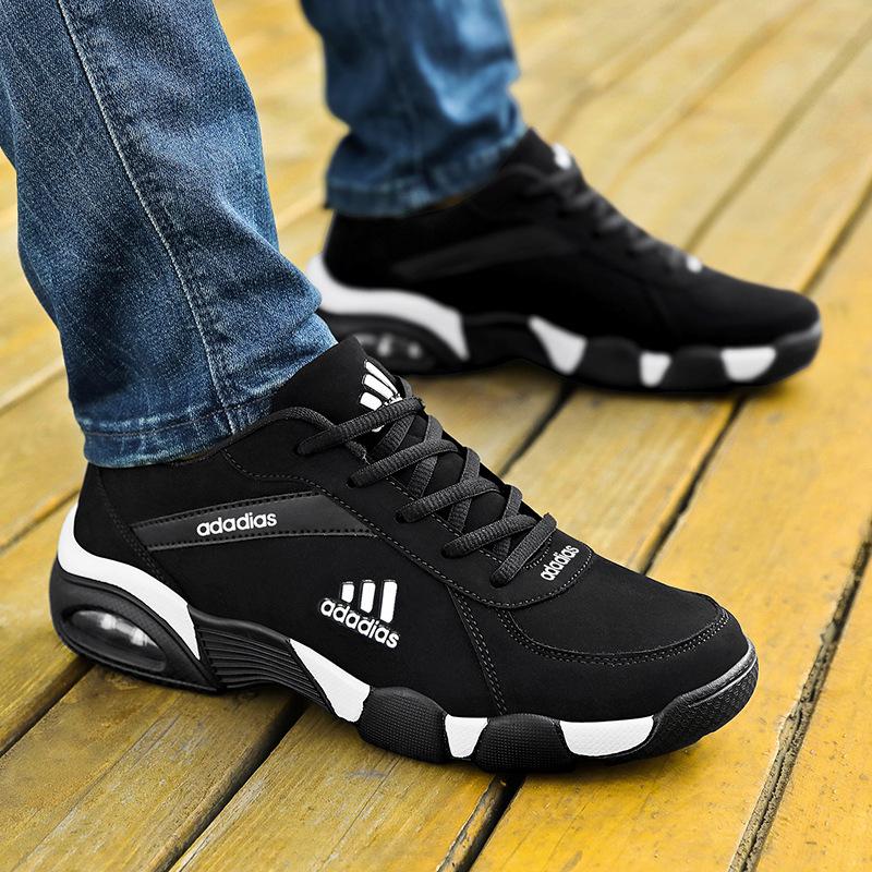 Мужские водонепроницаемые беговые кроссовки Adidas 2025 из кожи и сетки - Повседневные, Модные, Универсальные, Легкие и Официальные.