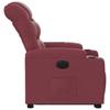 Electric Recliner Chair with Rising Function Burgundy Fabric