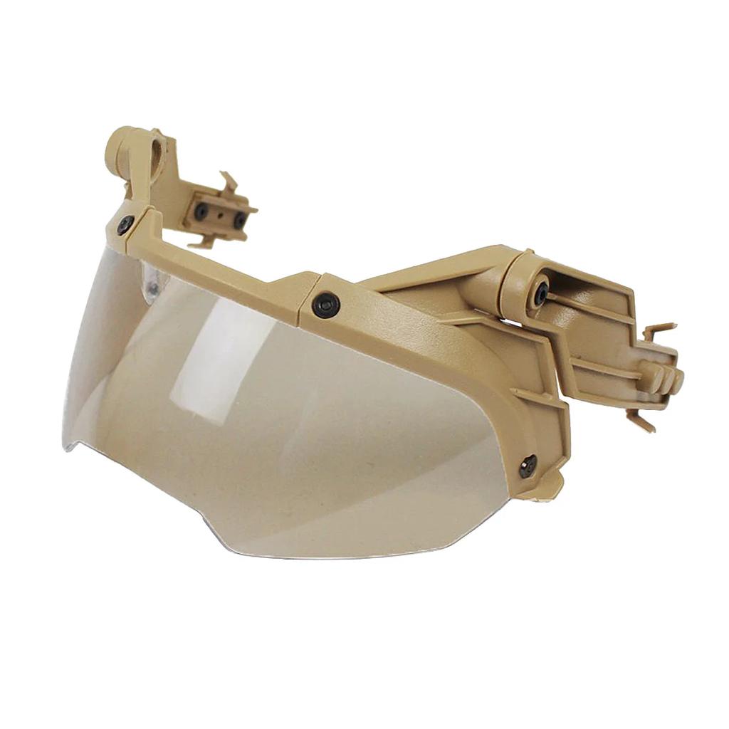 New Tactical FAST Helmet Half Face Mask With Flip Goggles Hunting Airsoft CS Game Paintball Mask Helmet Accessories Gear