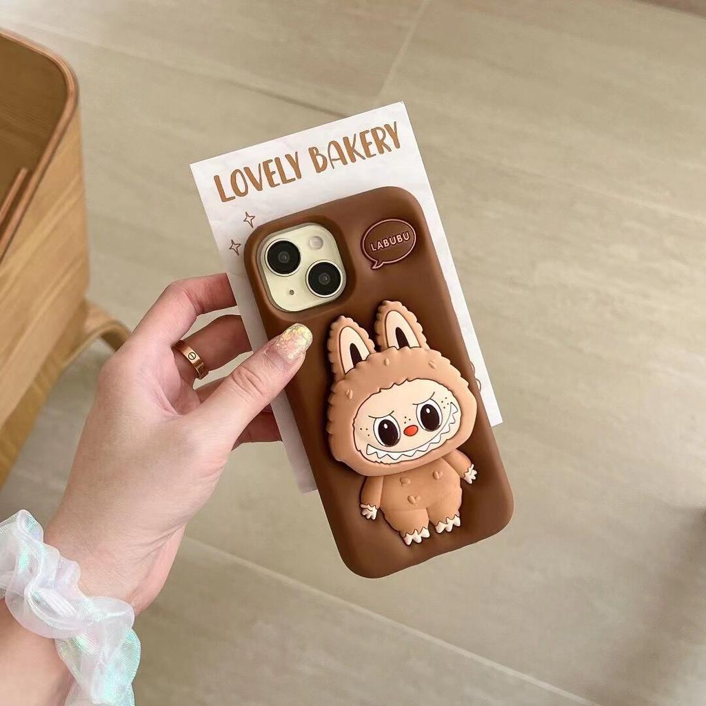 Милый мультяшный чехол-подставка Labu для iPhone 17, Apple 16, для 13/14 Pro Max, чехол для мобильного телефона 15