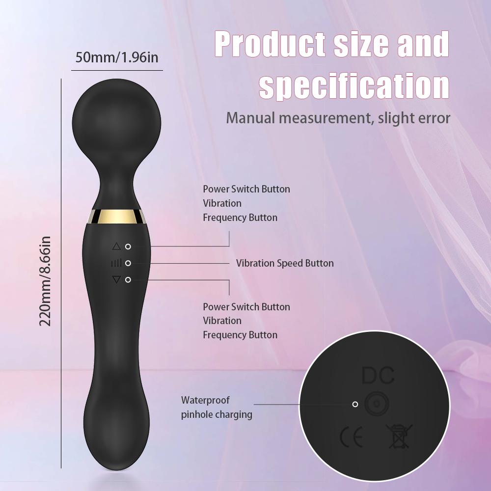Двойные мощные вибраторы для клитора для женщин AV Magic Wand Massager Дилдо G Spot Orgasm Стимулятор клитора Мастурбатор