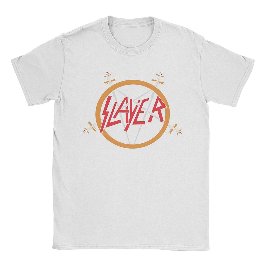 Футболка с принтом Slayer Band для мужчин и женщин, 100% хлопок, футболка, одежда