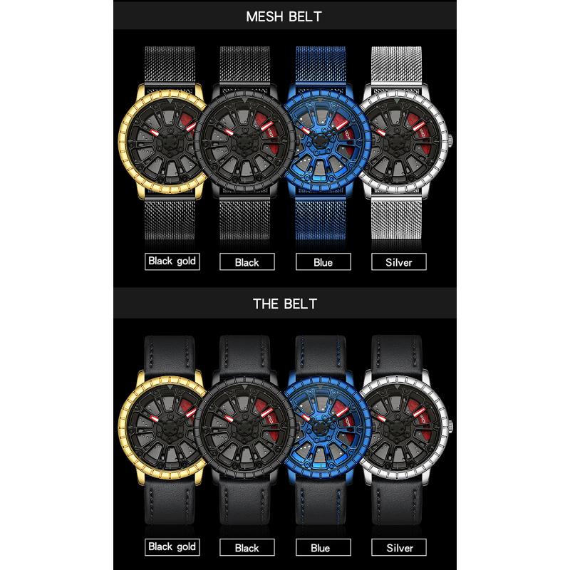 SANDA Новые мужские кварцевые часы со стальным ремнем, модные тенденции, простые креативные полые кварцевые мужские часы