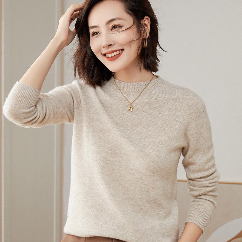 Женский свитер из 100% мериносовой шерсти, СОВРЕМЕННЫЙ НОВЫЙ кашемировый свитер SAGA, вязаный пуловер, зимний теплый женский джемпер, вязаный топ