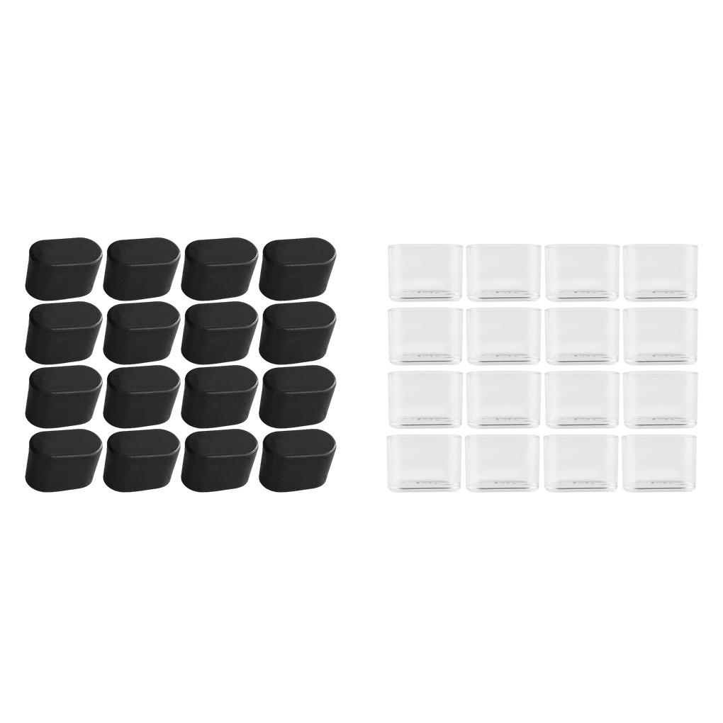 16 шт. колпачков для ножек стульев, нескользящие, легкие, прозрачные, для ножек стола, чехлы для ног для домашнего декора, сада, офиса