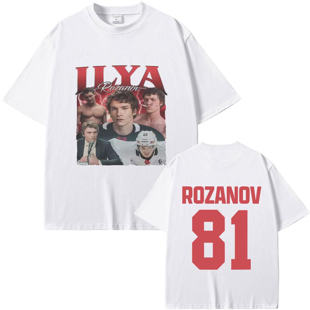 Heated Rivalry Ilya Rozanov Hollanov 81 Tshirt Mens Womens Casual Oversized Streetwear Unisex Fashion Vintage Short Sleeve