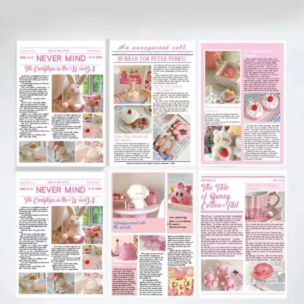 50 шт. милый милый розовый журнал серии скрапбукинг журнал материал основа бумага милый девичья спальня настенное украшение постер