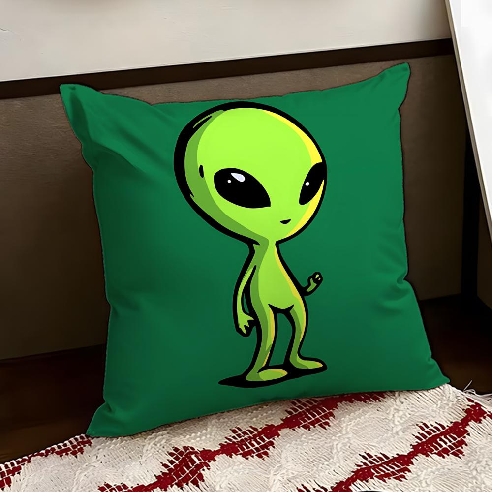 Loopy Silly Alien Cushion Cover Reversible Soft Durable Pillow Cover Home  Car MultiScene Use for Daily Comfort