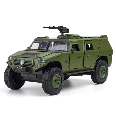 1/28 масштаб Dongfeng Warriors, литая под давлением модель автомобиля из сплава в стиле милитари, игрушечный грузовик с откатным механизмом со звуком и светом для детей и взрослых, подарочная коллекция