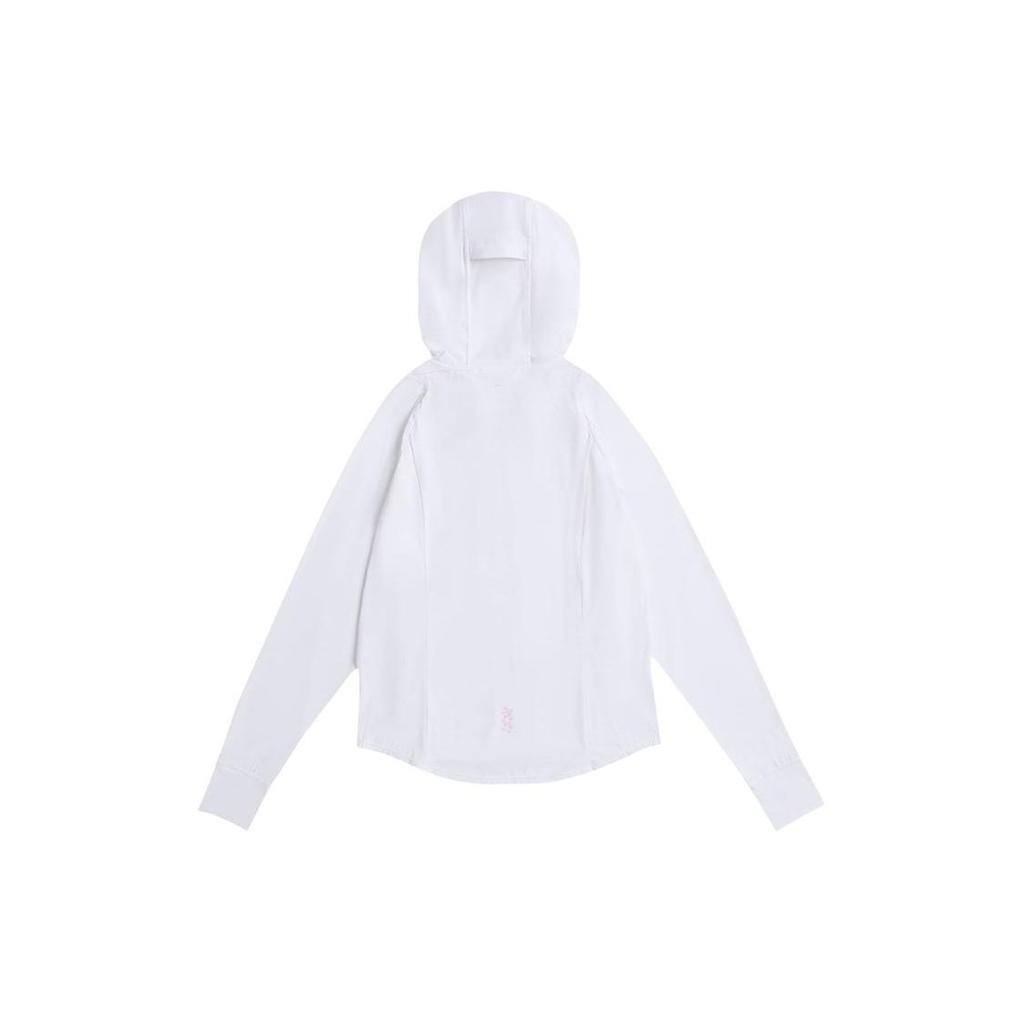 Li Ning Running Series Solid Color Zip-Up Hooded Versatile Lightweight Sports Jacket Women Jackets Standard-White AFDU384-3
