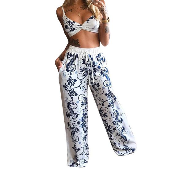 Брюки с широкими штанинами, крутые сексуальные женские широкие брюки, топ-труба, костюм для покупок