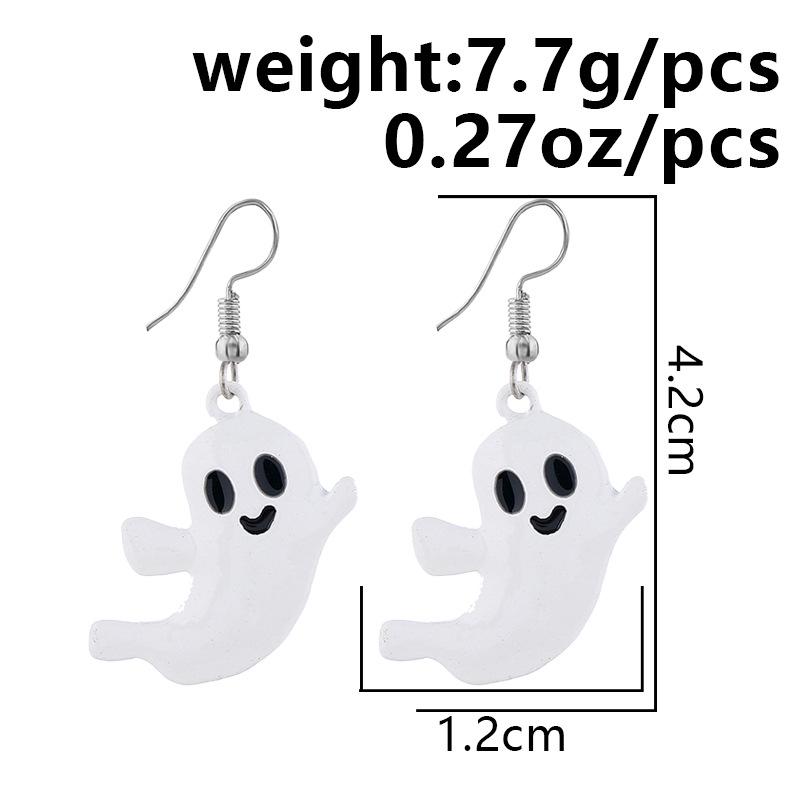 Halloween Earrings Skull Spider Pumpkin Ghost Black Cat Spooky Funny Women Jewelry