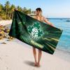 Ireland Rugby Customized Name Text Beach Towel, Soft Absorbent Towel Beach Pool Travel Personal Gift