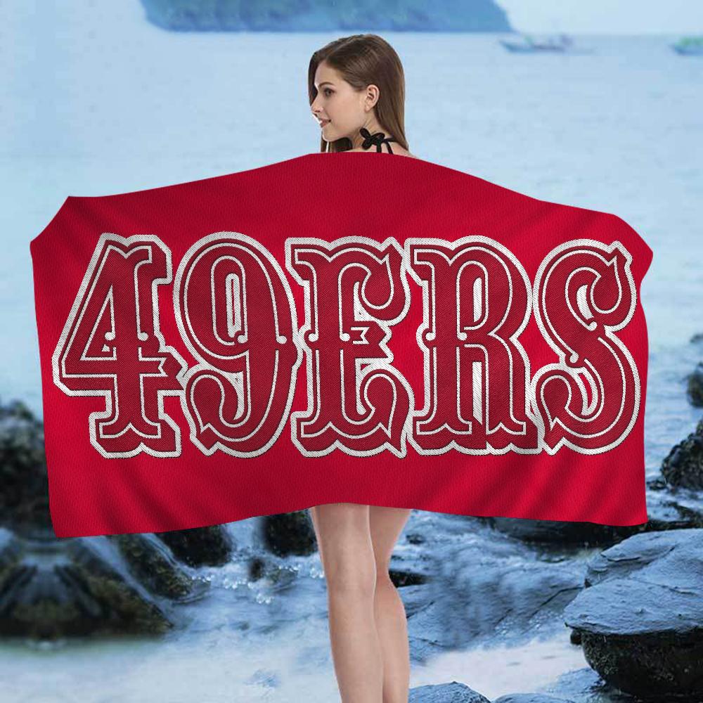 Сан-Франциско 49ers Команда Большие Микрофибровые Пляжные Полотенца Быстросохнущее Полотенце Песок Пляжные Полотенца Полотенце для Бассейна для Путешествий Пляж Бассейн Йога