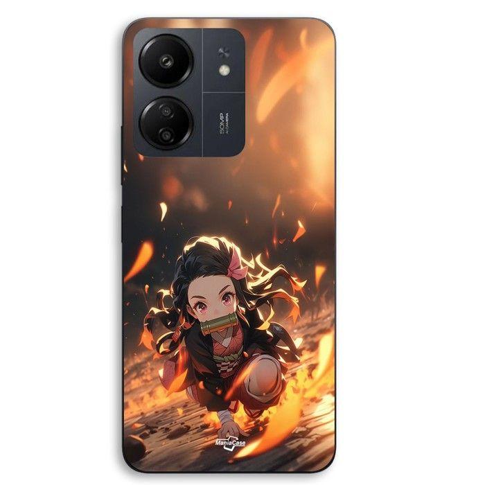 Coque Pour Xiaomi Redmi 13C 4g Demon Slayer Nezuko 3D art anime Manga Maniacase