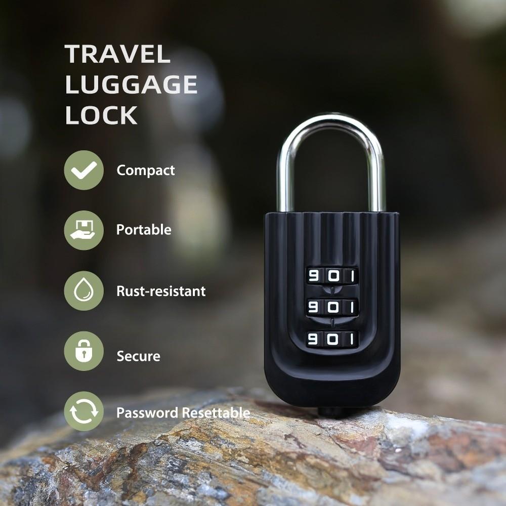 Secure Dormitory Cabinet  Padlock Anti-theft Luggage Combination Lock  Travel Outdoor Tools