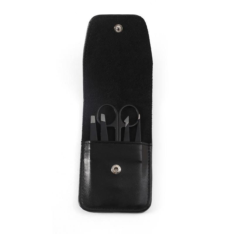 4 в наборе, пинцет для бровей, черный зажим для бровей, пинцет для бровей, зажим для бровей из нержавеющей стали, инструмент для обрезки бровей