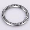 Hot Accessories Silver Circle Car Decoration Diamond Start Switch Button Ring