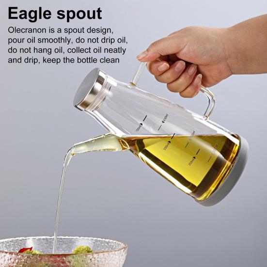 Стеклянная бутылка-дозатор для масла с носиком без капель 550/750/1000 мл, большая емкость для масла, термостойкая
