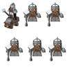 MOC Medieval Military Building Blocks Elven Warrior Orc Rohan Gondor Knight Character Set Animal Army Weapon Bow Crossbow Toy