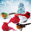 Whimsical Natural Material Robin Bird Ornament For Holiday Tree Decor Style